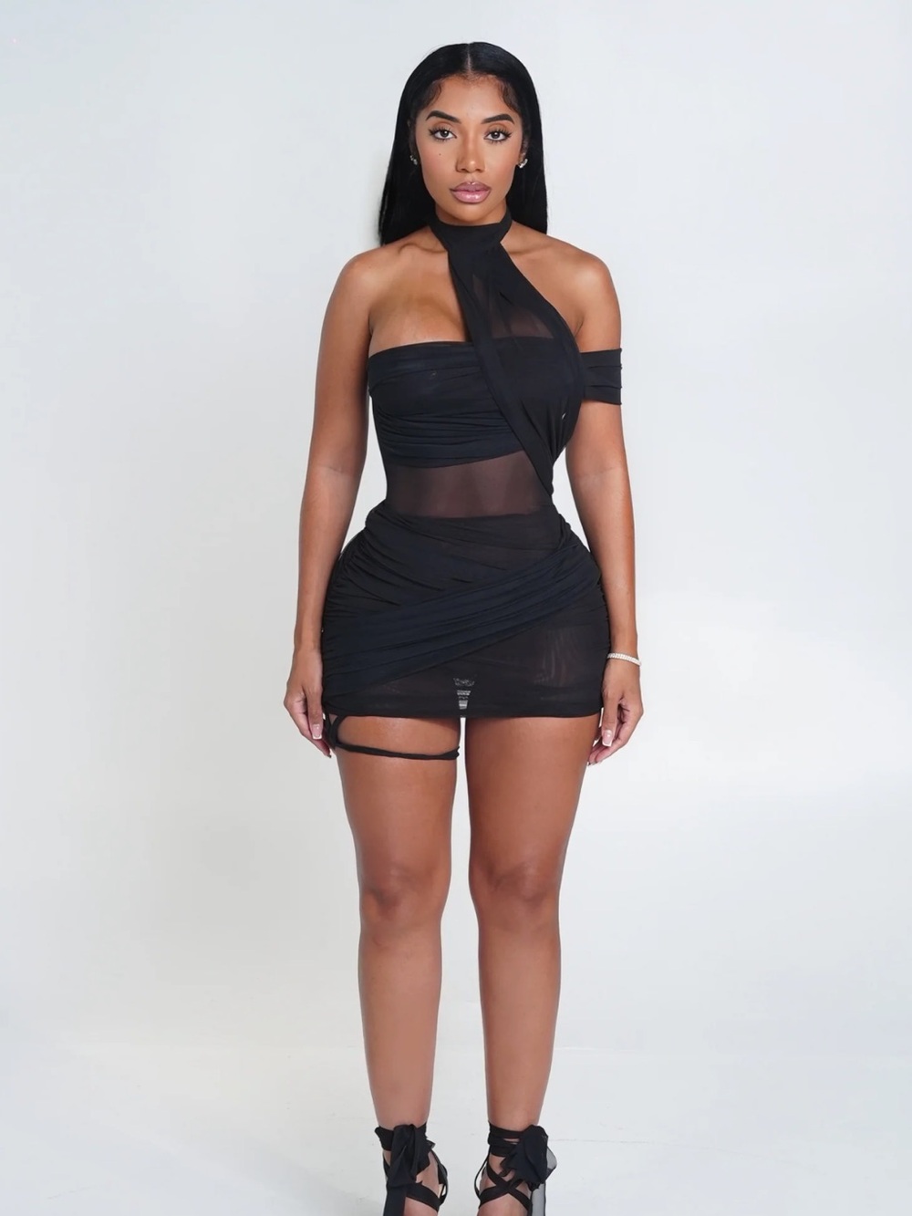 Autty Simone- Smokey grey mummi mini dress